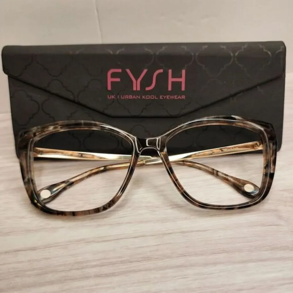 Fysh 2084 Glasses Frames Cat Eyes Brown Gradient With Case FRAMES‎ ONLY UK Urban